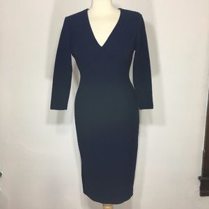 Donna Morgan Sheath Dress Sz 2 Small Navy Blue